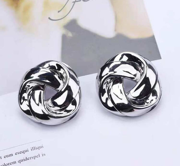 Twisted Circles Studs