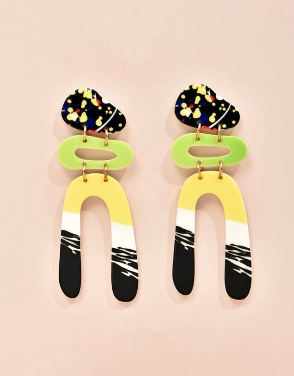 Graffiti Drop Earrings