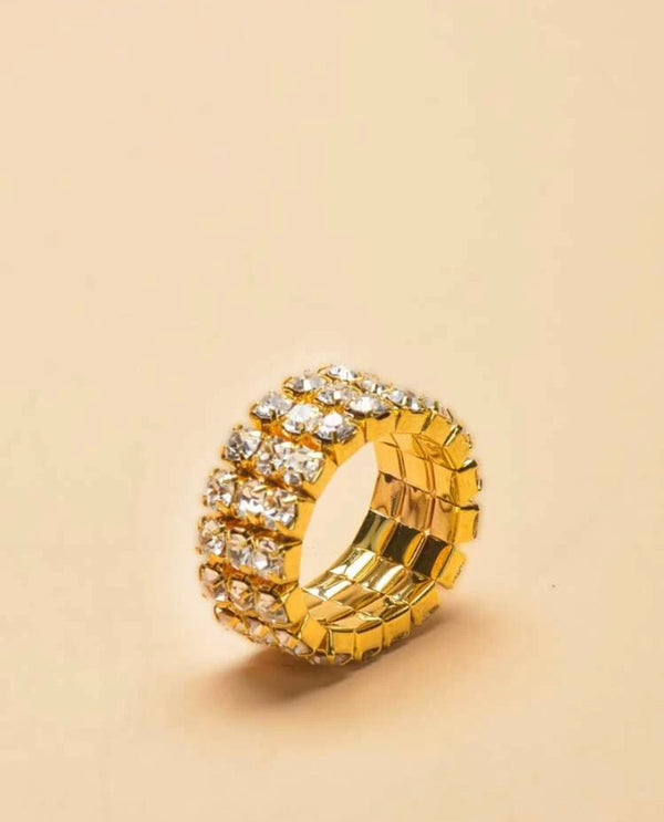 Rhinestone Goldie Ring