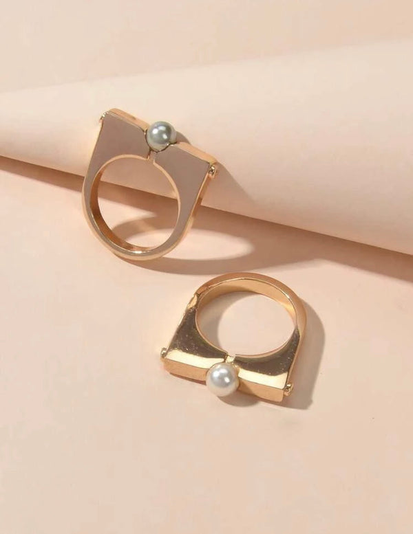 2pc Pearl Ring