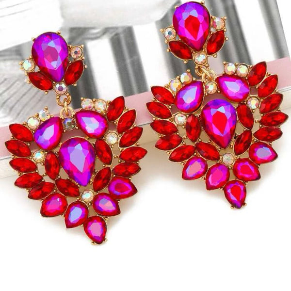 Pinky Rhinestone Earrings