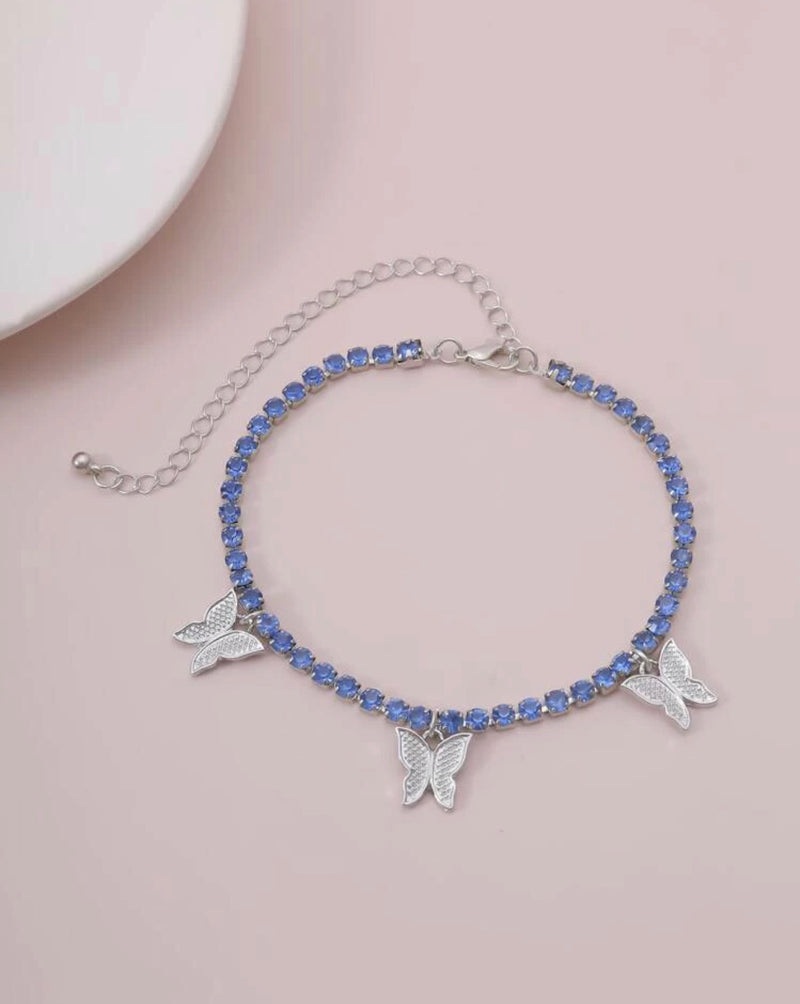 Butterfly Blues Anklet