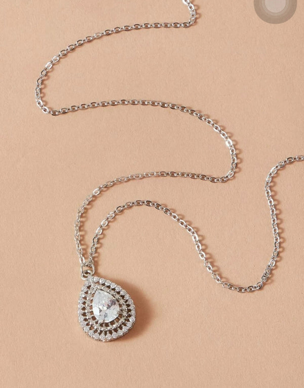 Gemstone Water-Drop Necklace