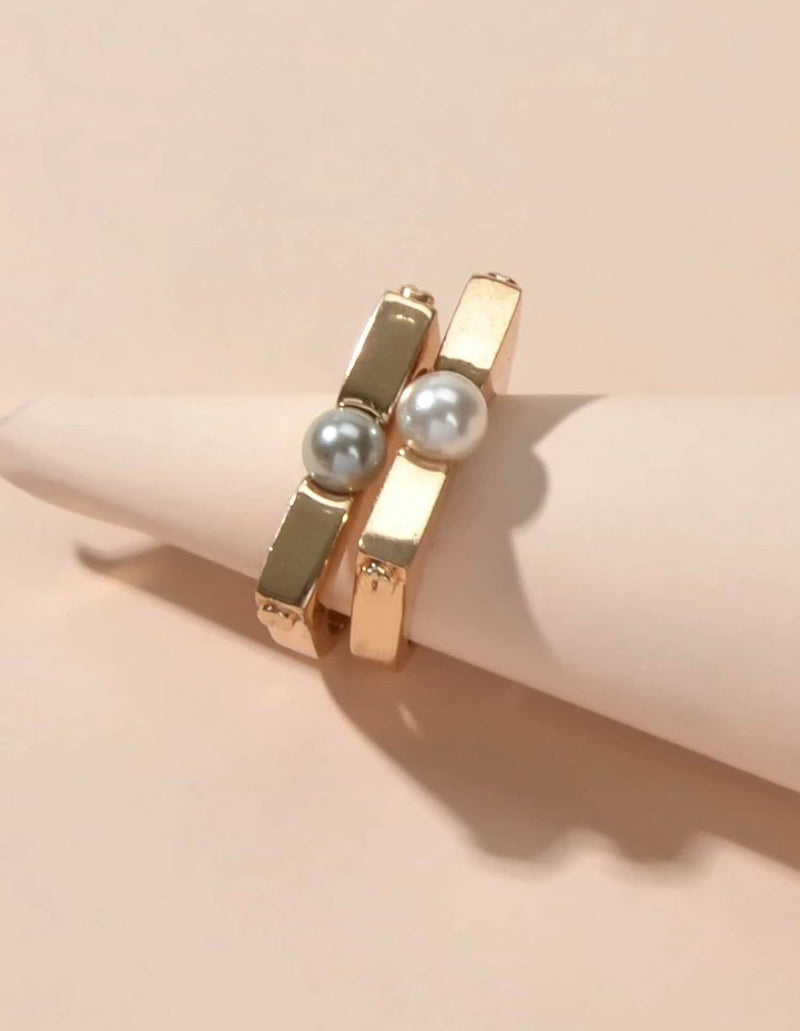 2pc Pearl Ring