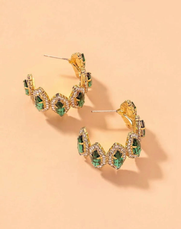 Elle Rhinestone Hoops