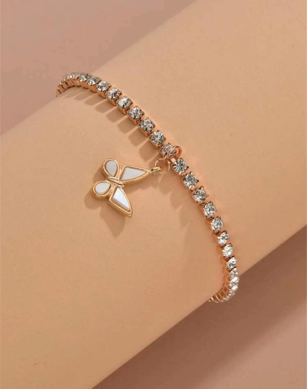 E.Y.E Butterfly & Gem Anklet