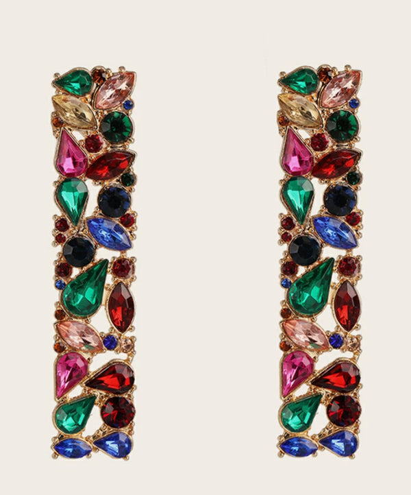 E.Y.E Rhinestone Colorful Drop Earrings